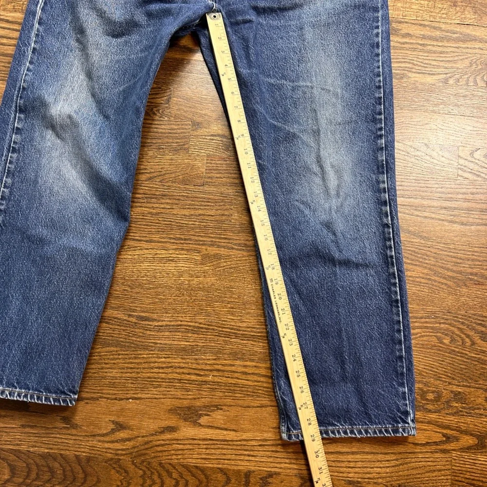 Levis 505 Regular Fit Jeans Mens 42x30 Straight‎ Leg Medium Wash Blue Denim